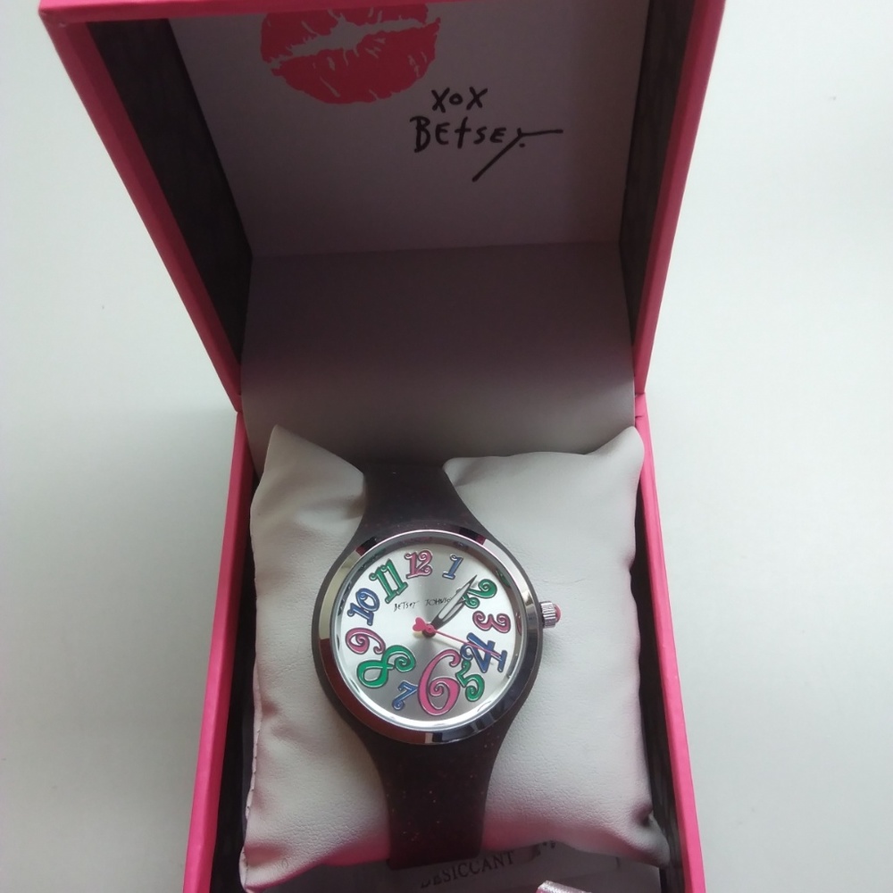 Betsey Johnson New Multi-Color Gray Watch